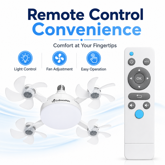 EcoBreezeMate™ LED Socket Fan